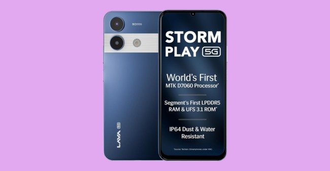 Lava Storm Play 5G: ₹9,999 में दमदार फीचर्स वाला स्टाइलिश 5G स्मार्टफोन