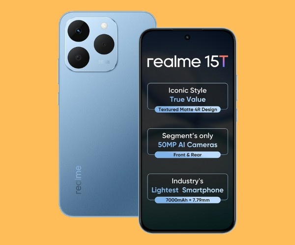 Realme 15T: ₹18,999 में 7000mAh बैटरी वाला दमदार स्मार्टफोन