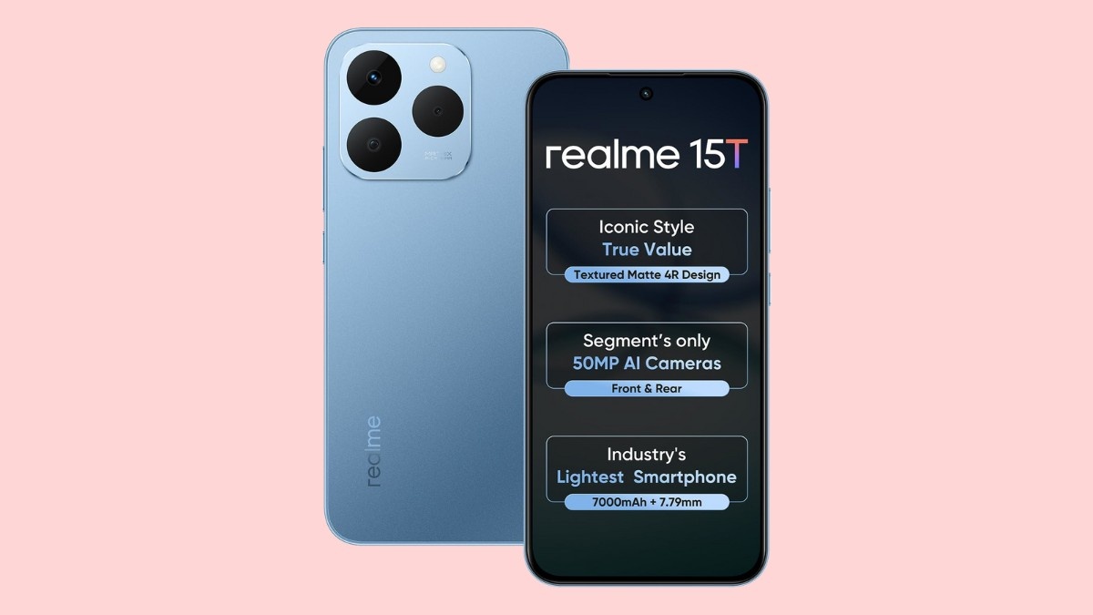 Realme 15T: ₹18,999 में 7000mAh बैटरी वाला दमदार स्मार्टफोन