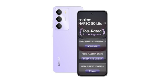 सिर्फ ₹6,599 में Realme NARZO 80 Lite 5G, मिलेगा 6000mAh बैटरी और शानदार कैमरा