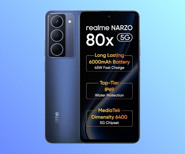 सिर्फ ₹12,998 में Realme Narzo 80x – लंबी बैटरी लाइफ और तेज परफॉर्मेंस के साथ